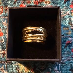 Gold Plated Stainless Steel Multi-Band Stackable Ring